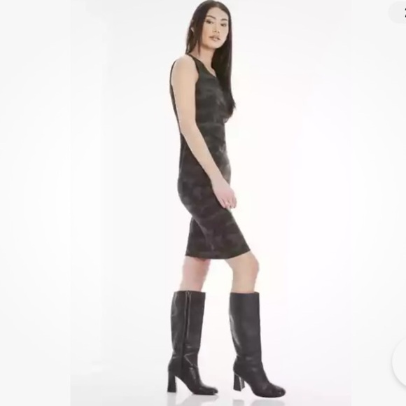 Anatomie Ludmila Camo Sleevless Slim Fit Sheath Dress Large - Picture 7 of 11